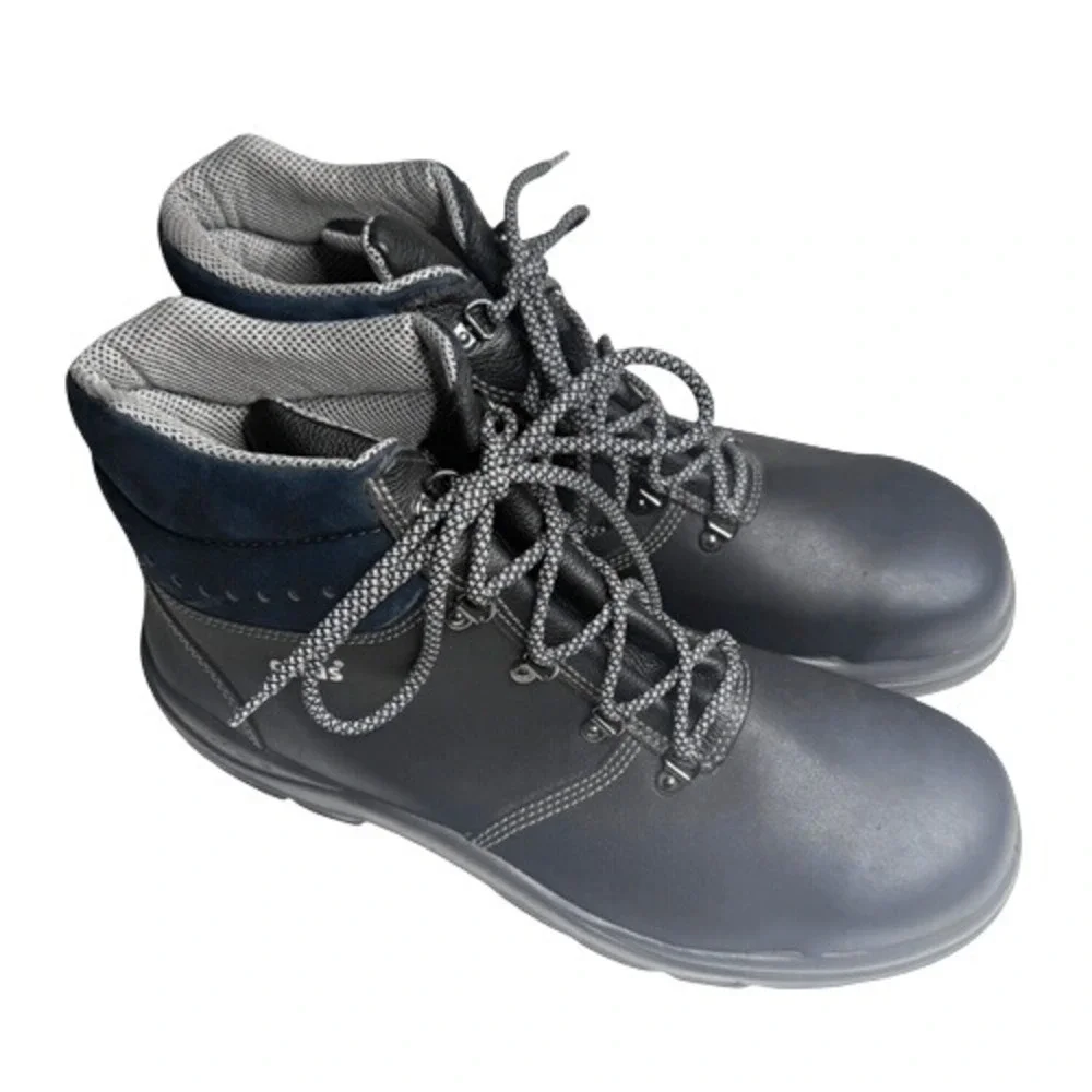 Atlas‎ S3 Safety Boots Mens EU 46 Black Navy Leather EN ISO 20345 Work Boots